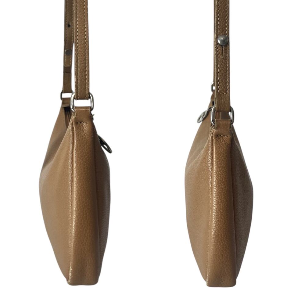Longchamp Le Foulonne Vintage Beige Leather Baguette Convertible Shoulder Bag - Picture 7 of 9